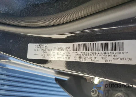 2019 Ram 1500 Limited из США, поврежденный, VIN 1C6SRFHT3KN764339